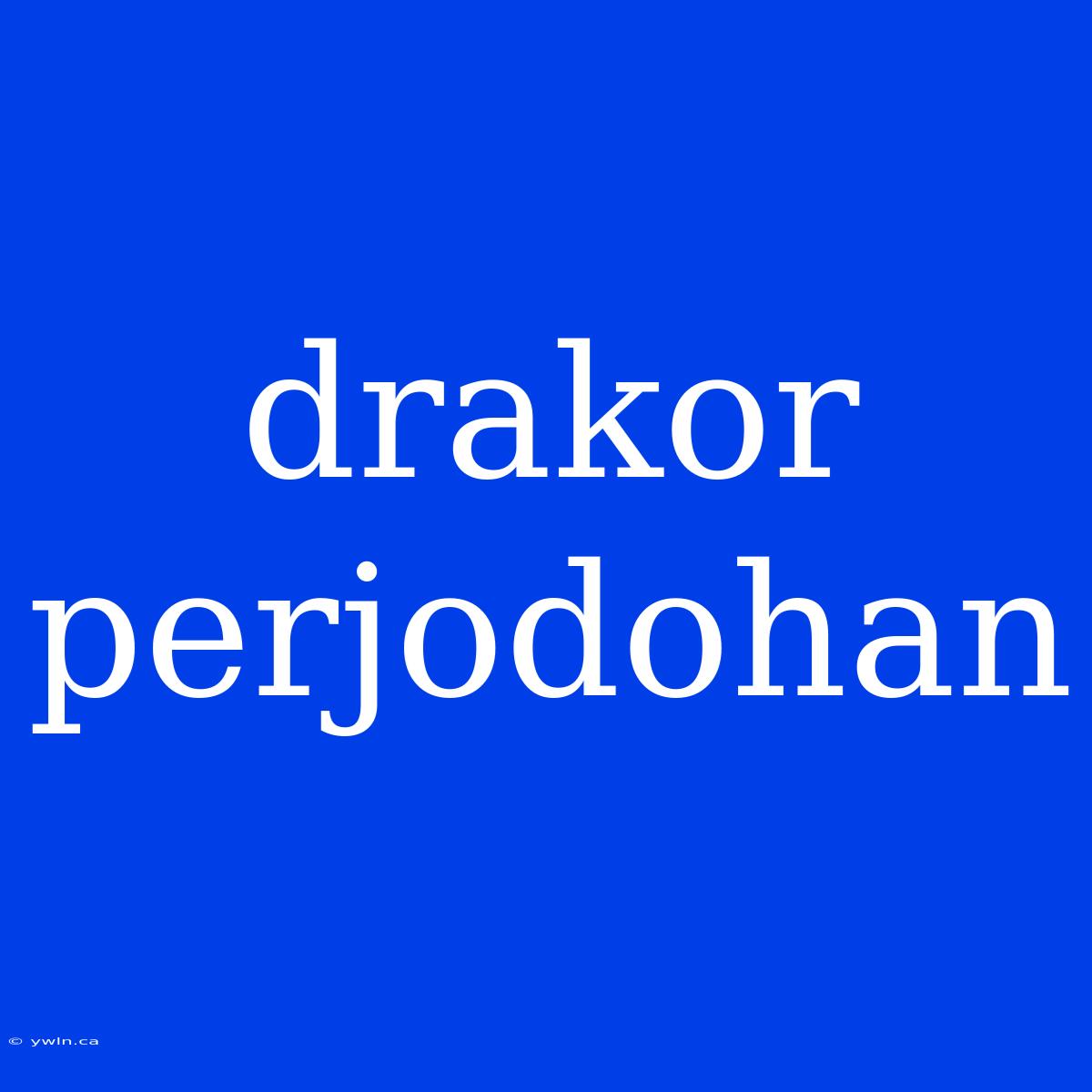 Drakor Perjodohan