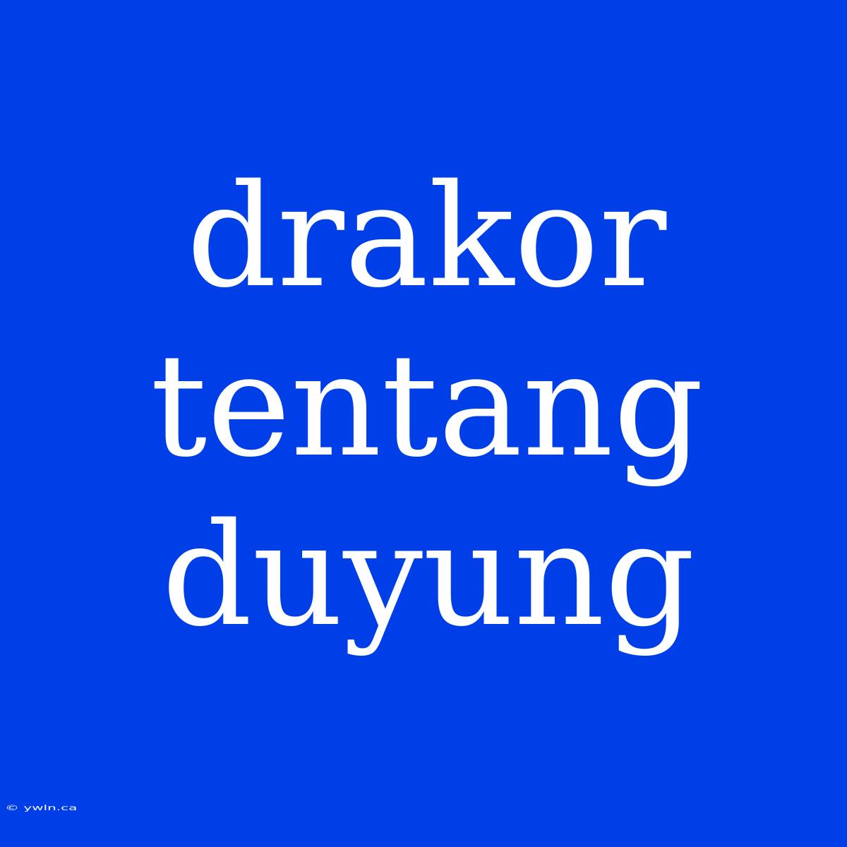 Drakor Tentang Duyung