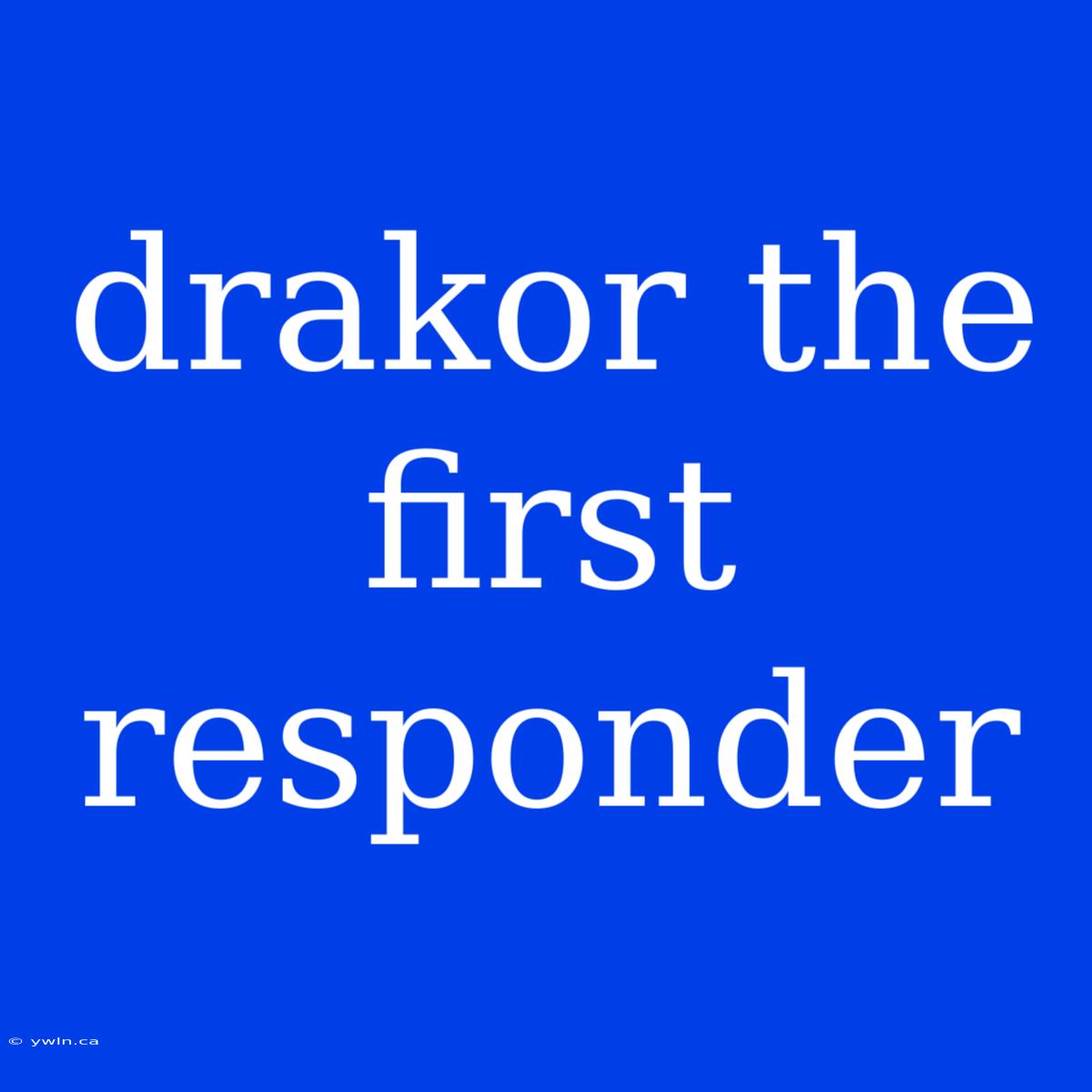 Drakor The First Responder