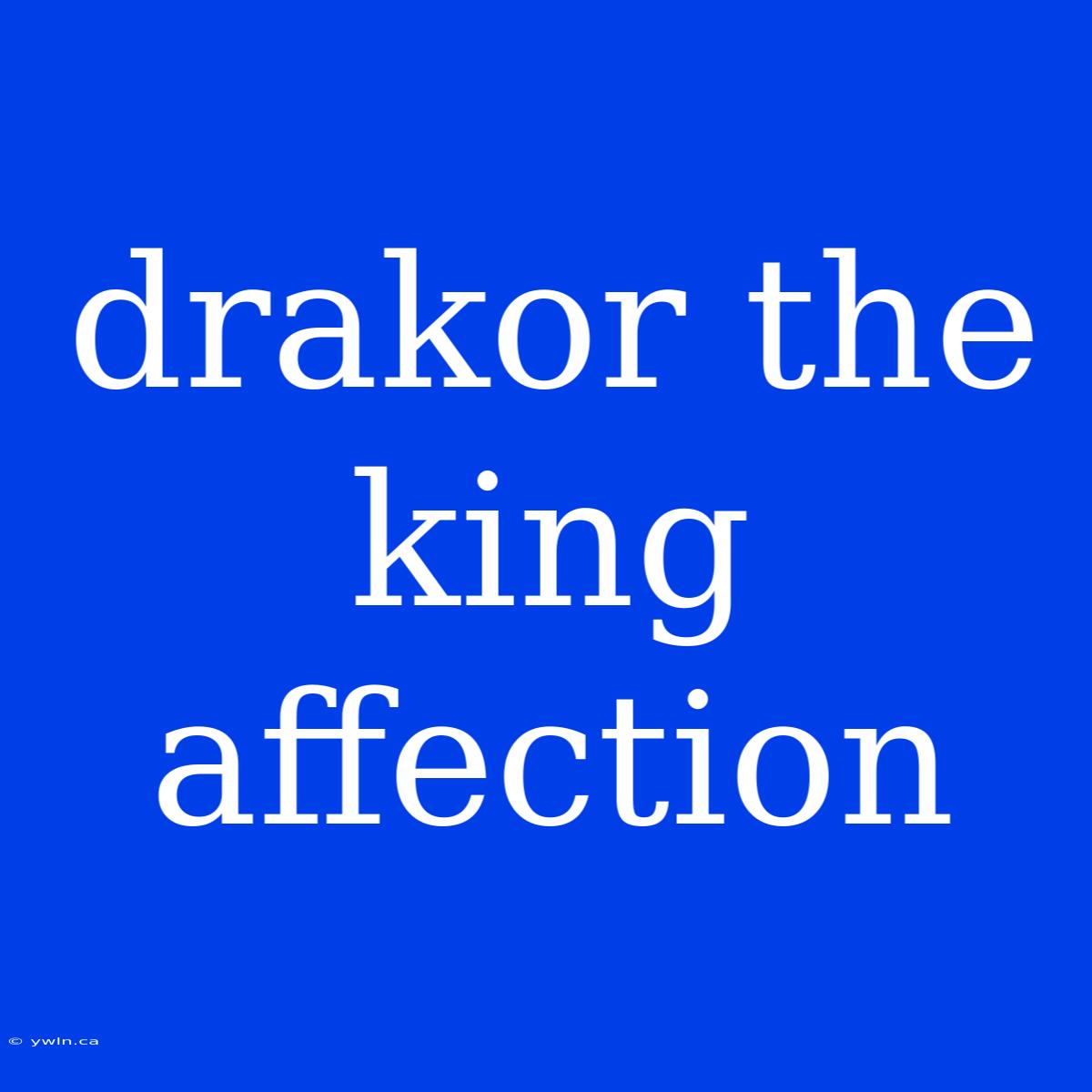 Drakor The King Affection