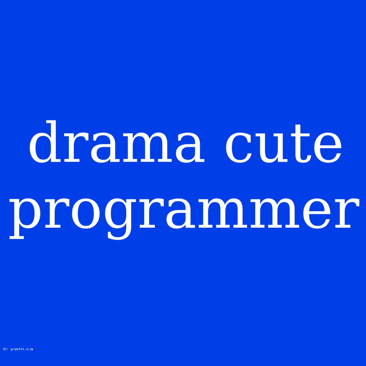 Drama Cute Programmer