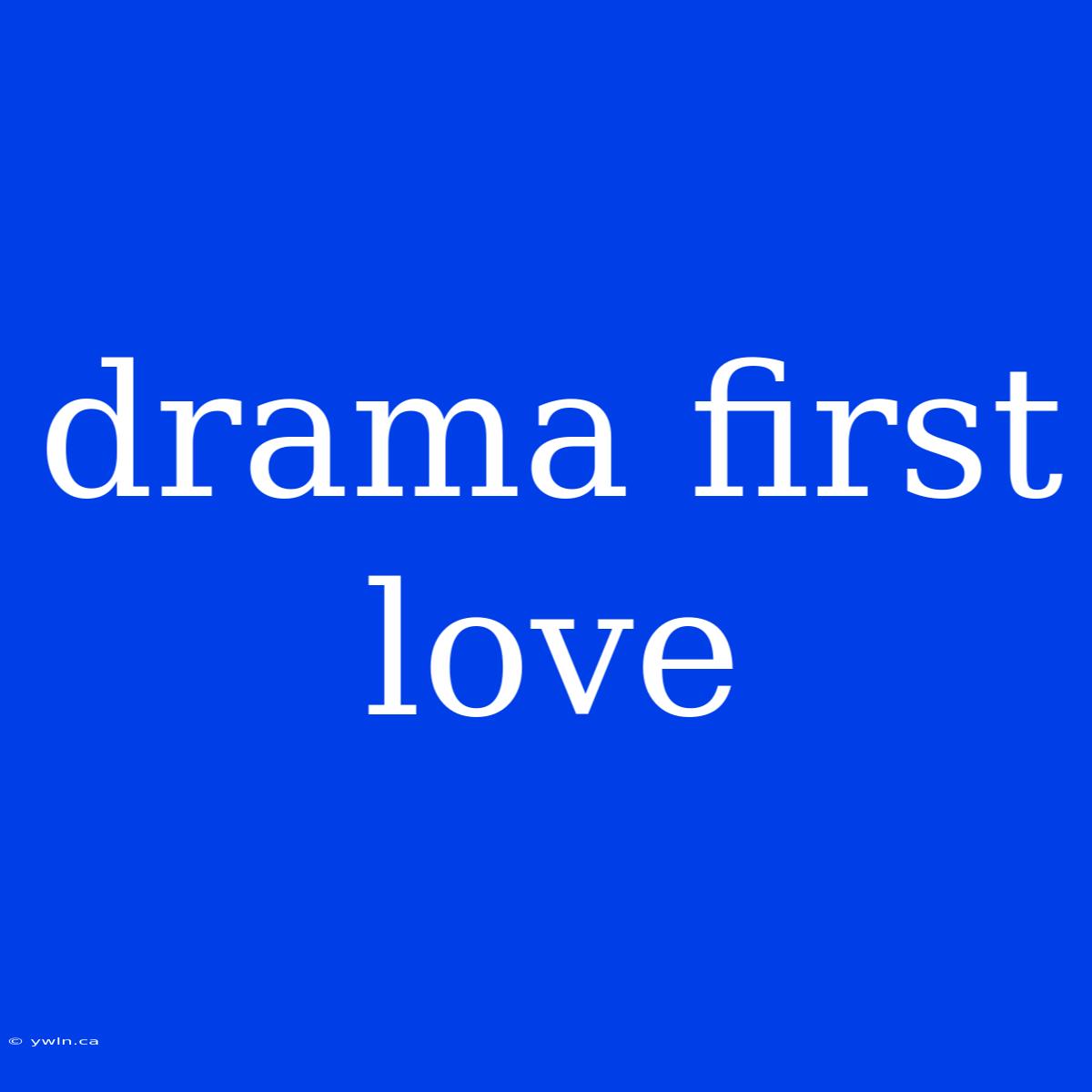 Drama First Love