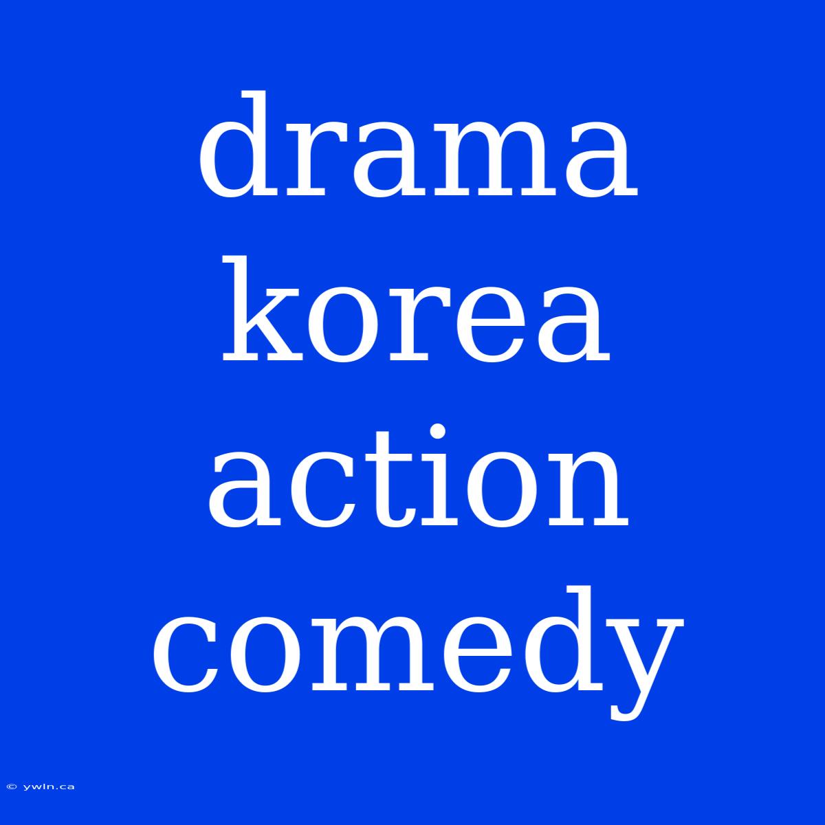 Drama Korea Action Comedy