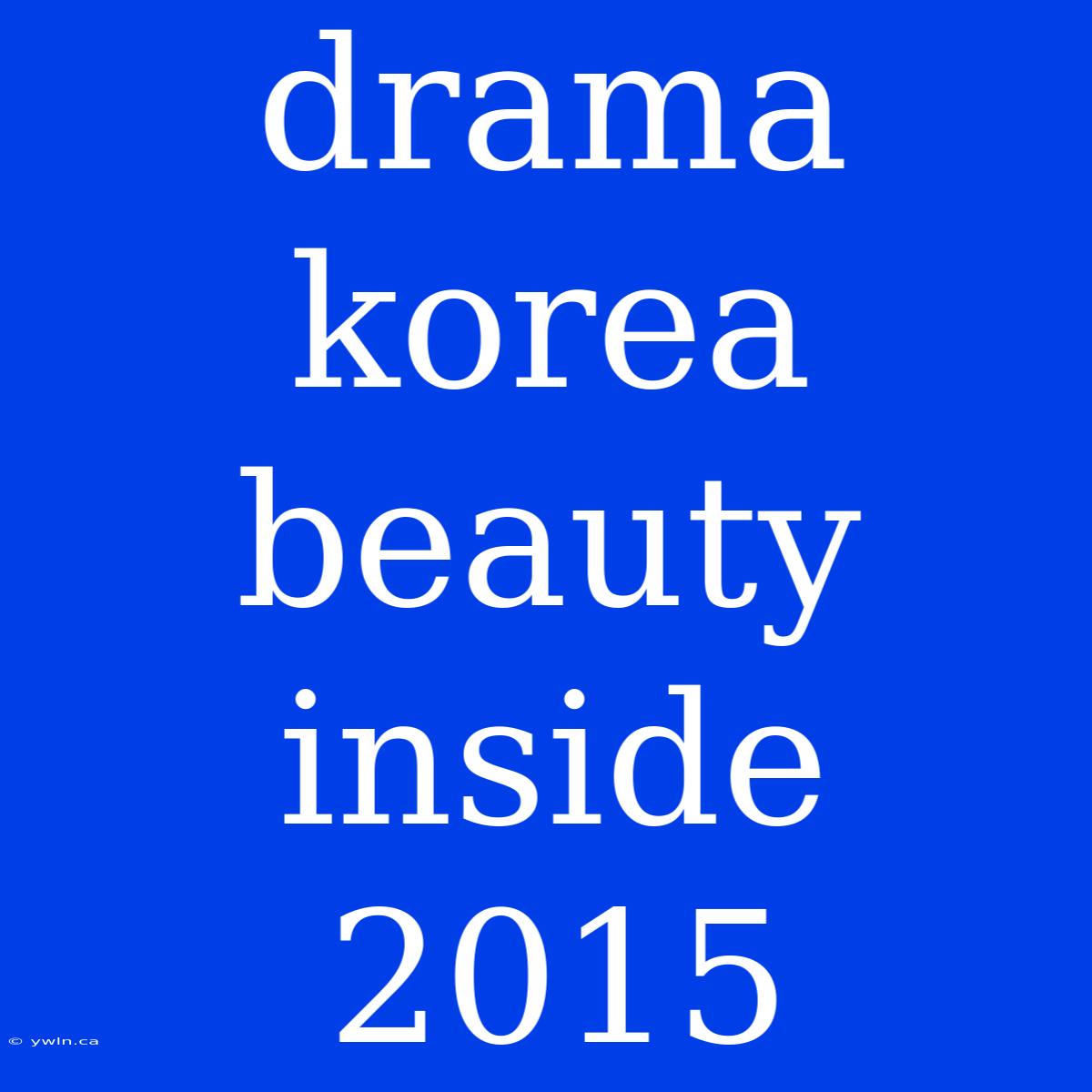 Drama Korea Beauty Inside 2015