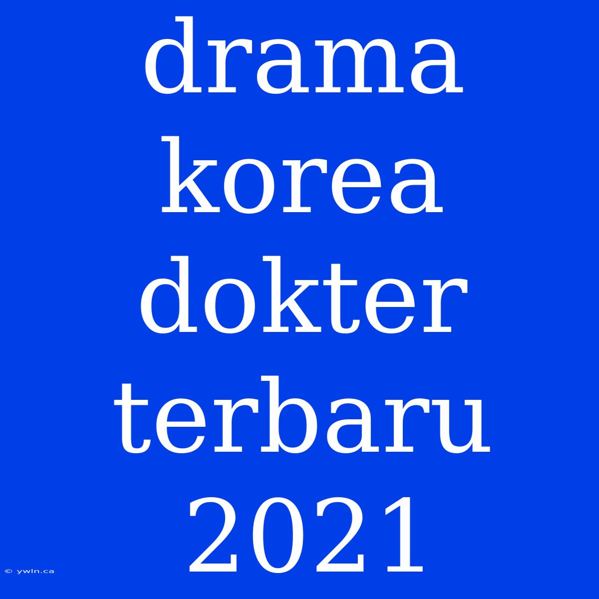 Drama Korea Dokter Terbaru 2021