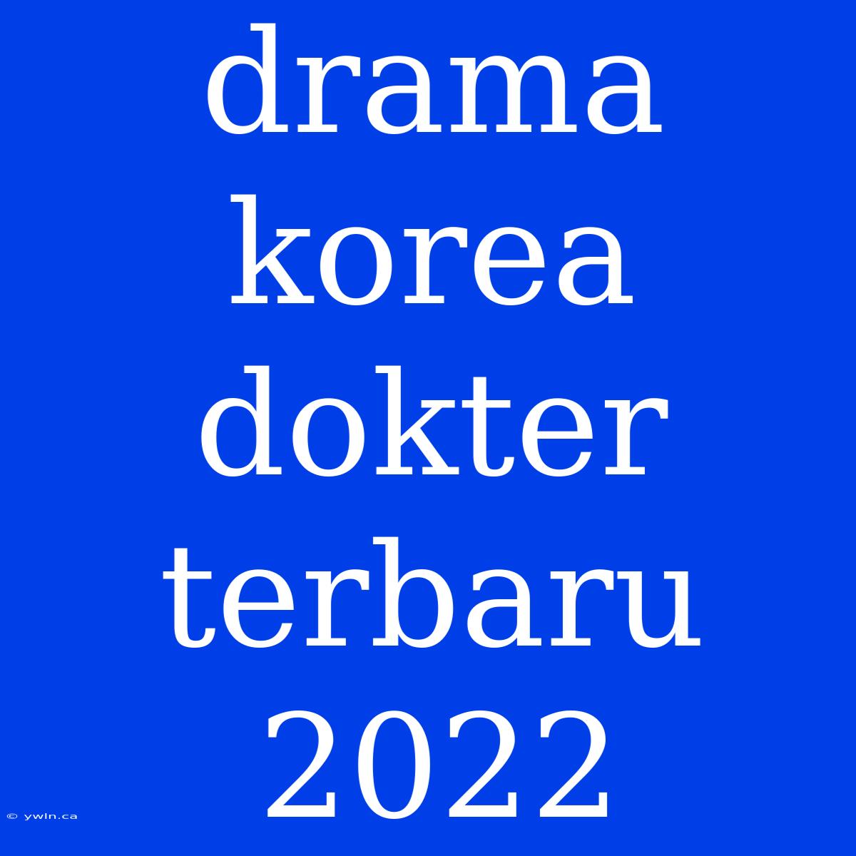 Drama Korea Dokter Terbaru 2022