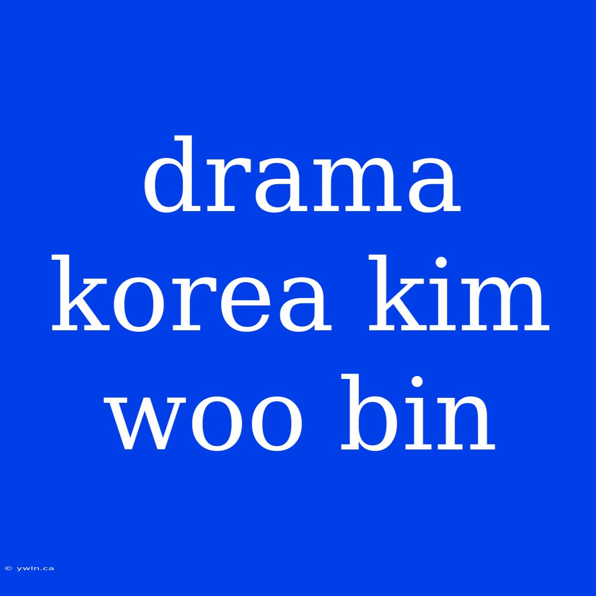 Drama Korea Kim Woo Bin