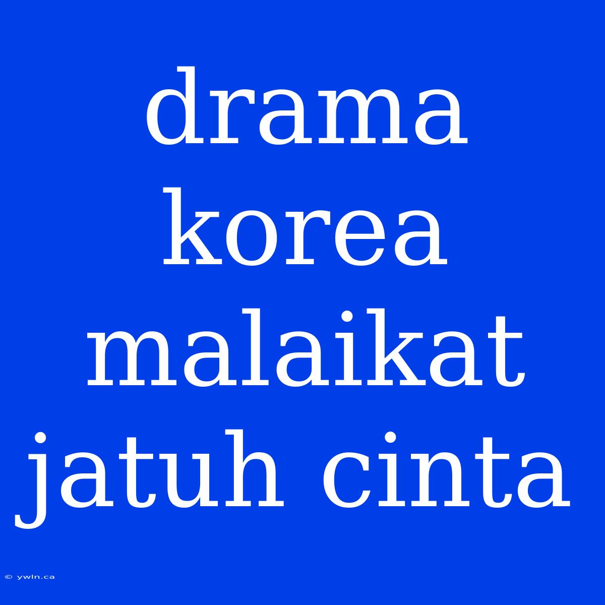 Drama Korea Malaikat Jatuh Cinta