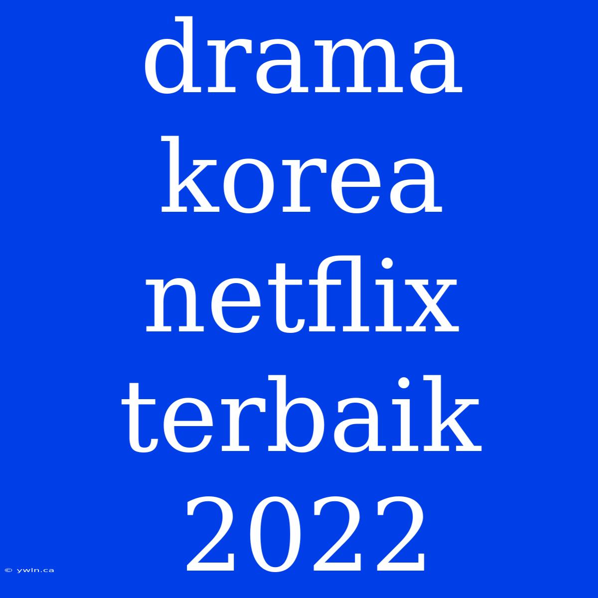 Drama Korea Netflix Terbaik 2022