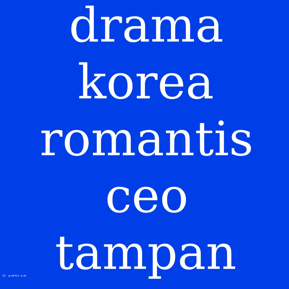 Drama Korea Romantis Ceo Tampan