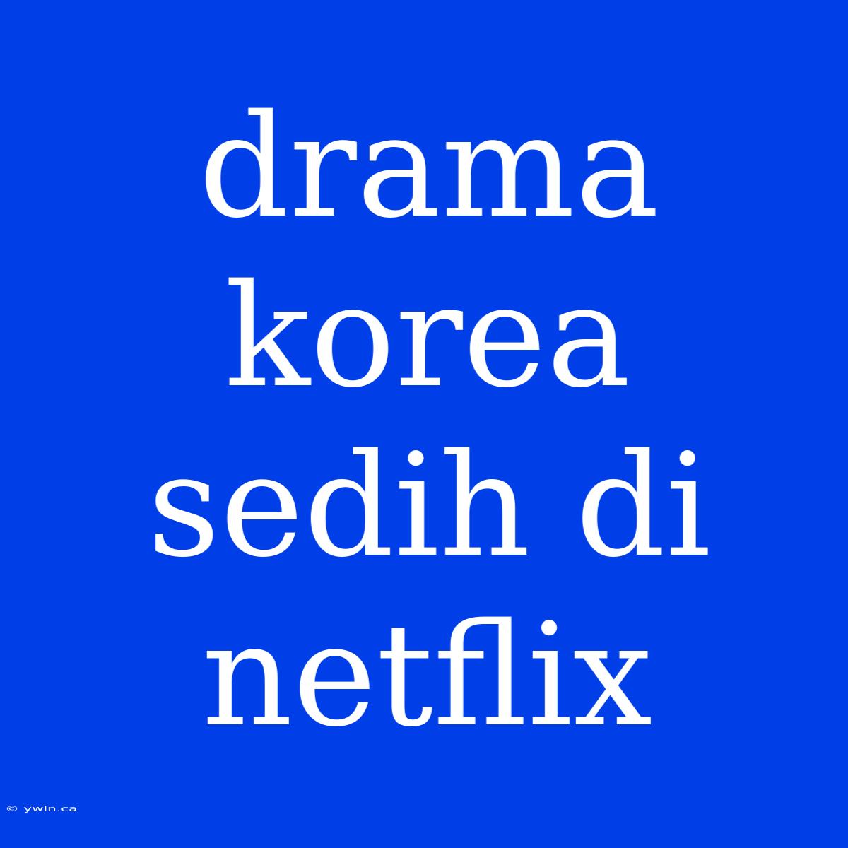 Drama Korea Sedih Di Netflix