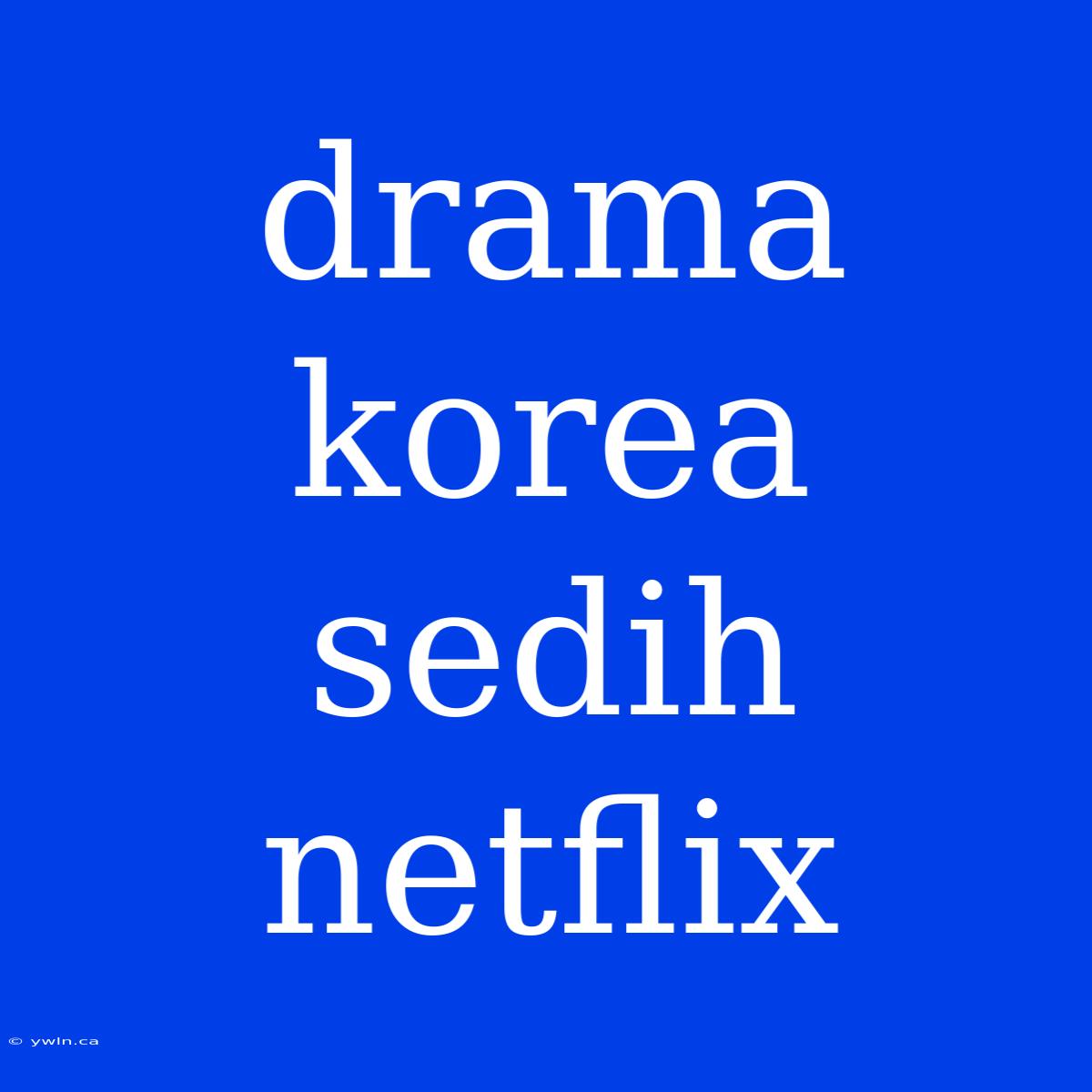 Drama Korea Sedih Netflix