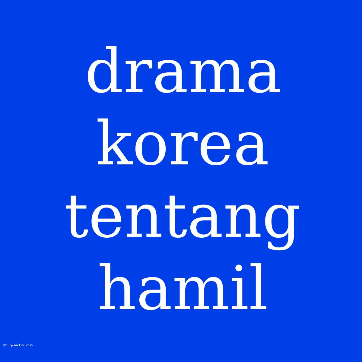 Drama Korea Tentang Hamil