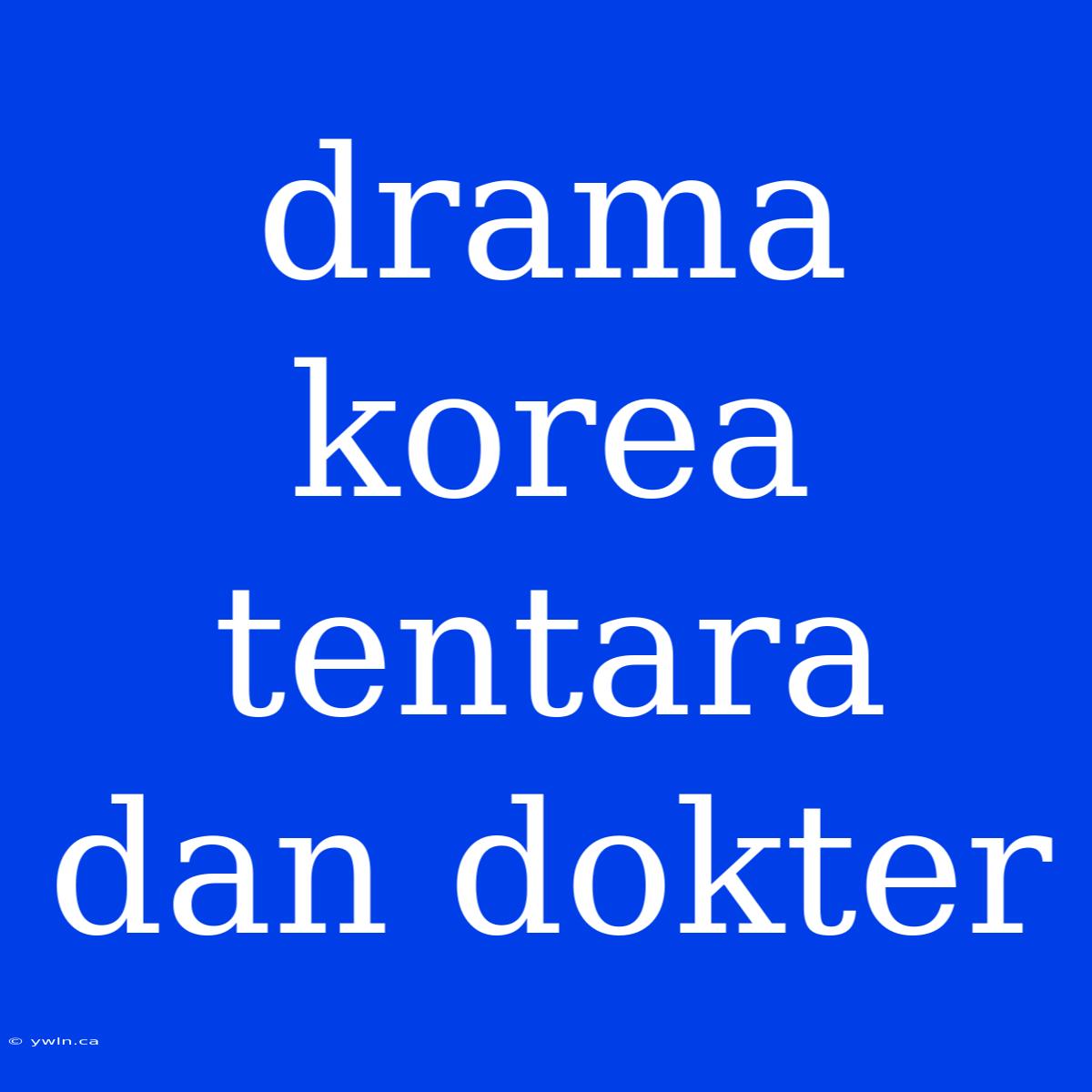 Drama Korea Tentara Dan Dokter