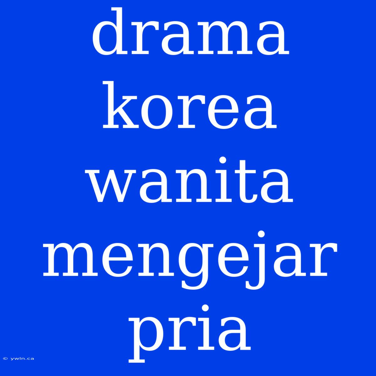 Drama Korea Wanita Mengejar Pria