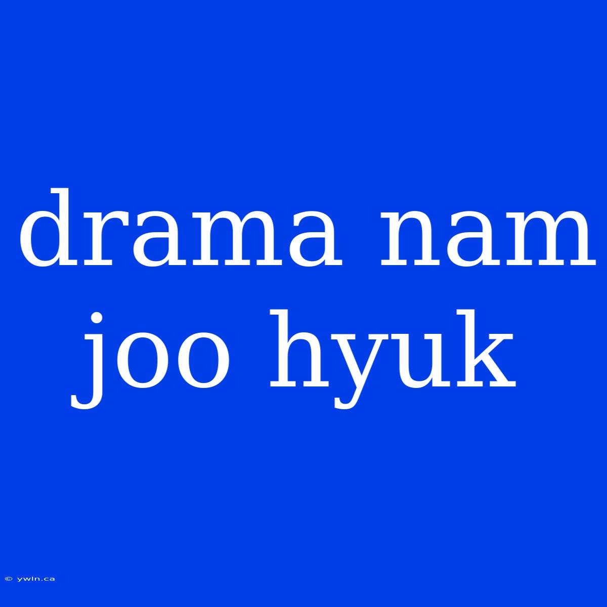 Drama Nam Joo Hyuk