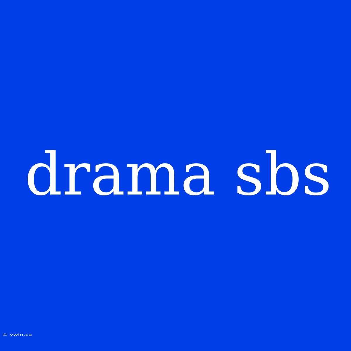 Drama Sbs