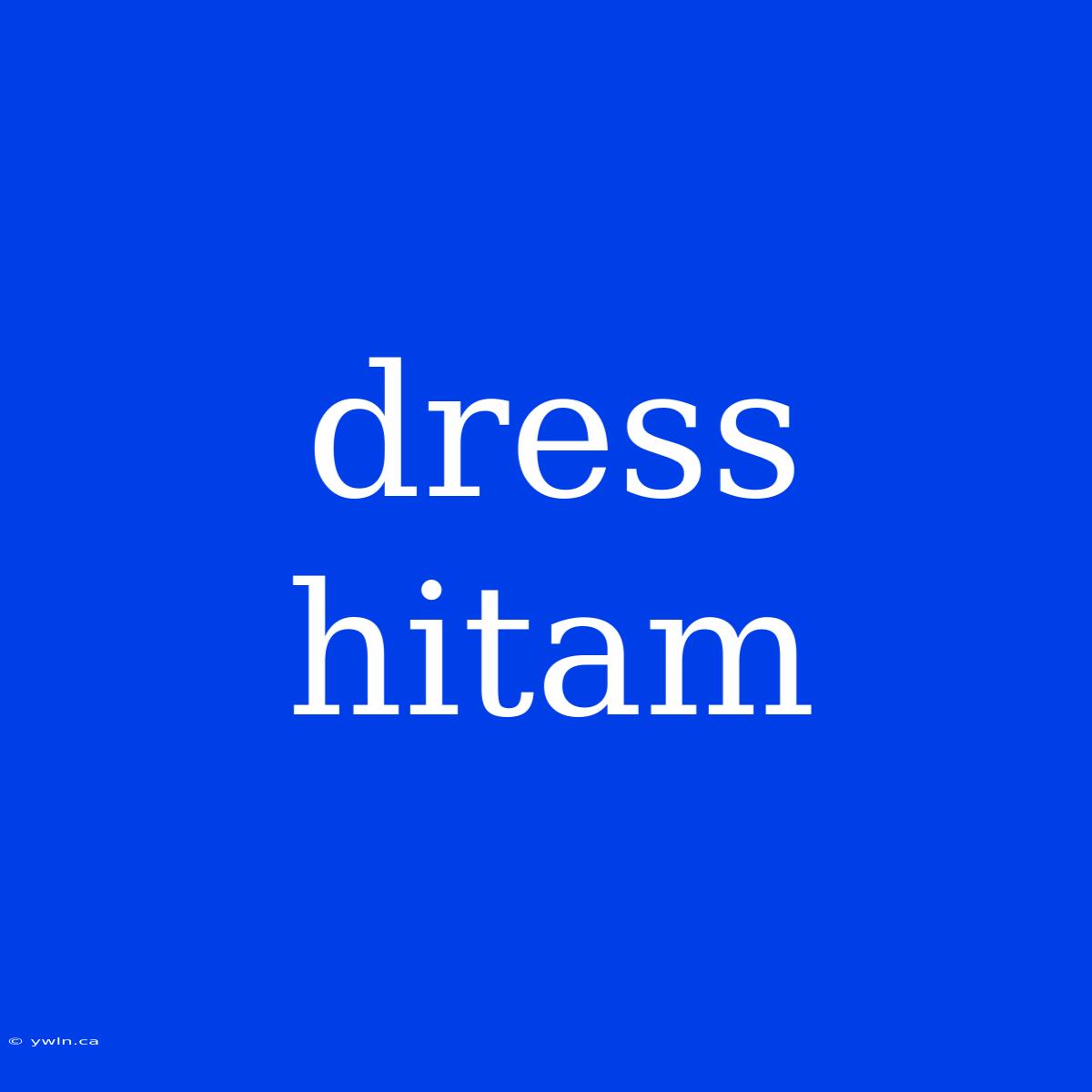 Dress Hitam