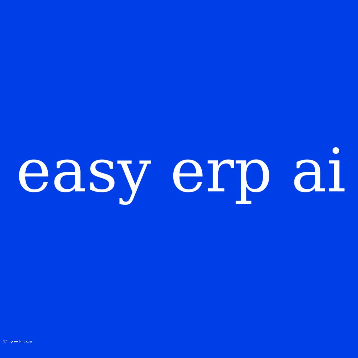 Easy Erp Ai