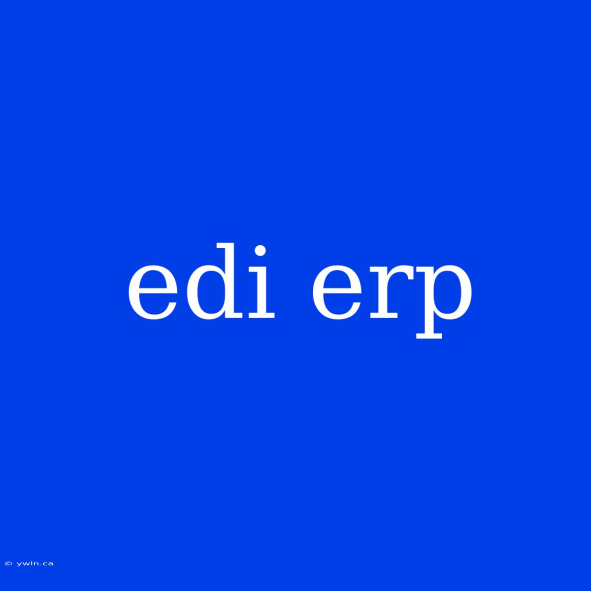 Edi Erp