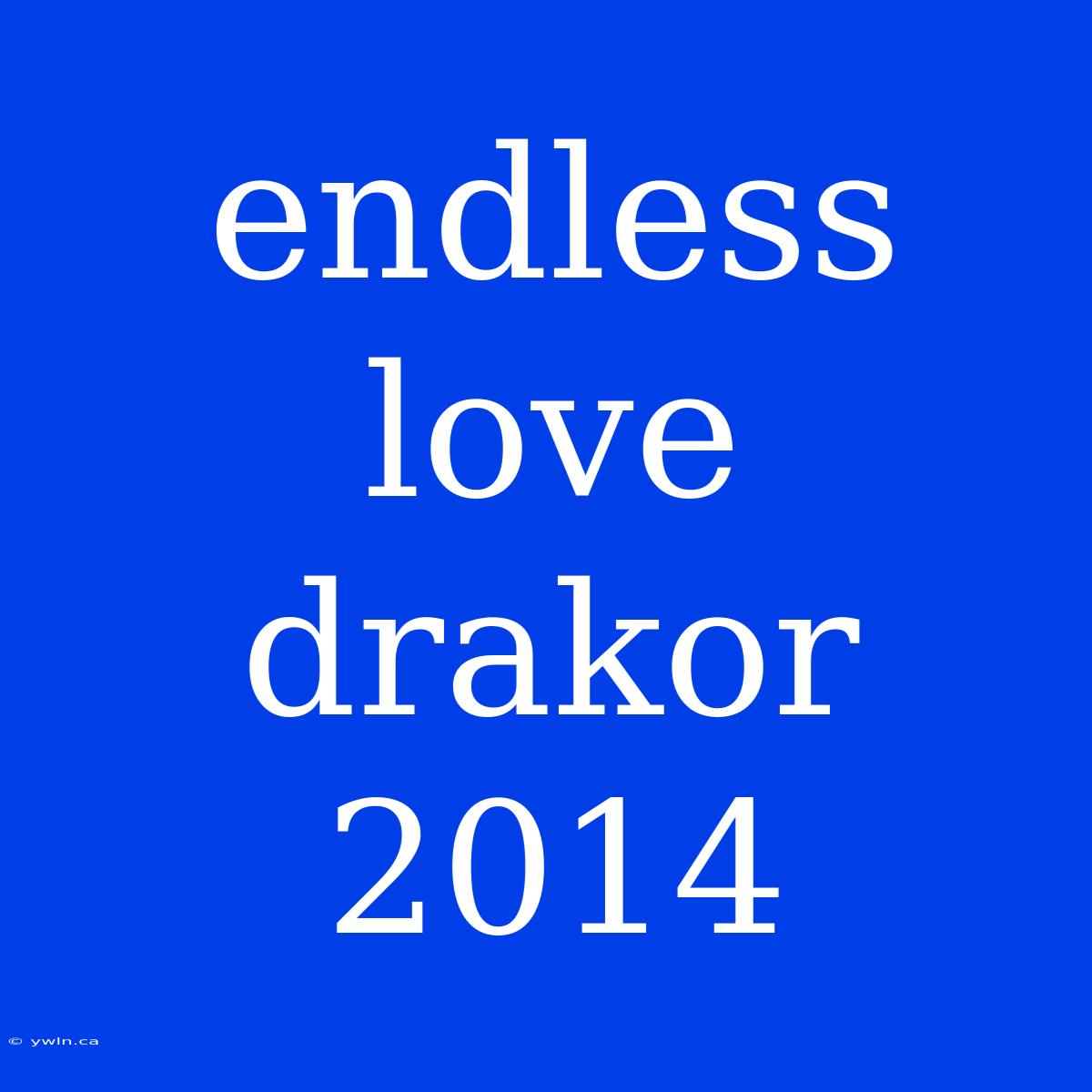 Endless Love Drakor 2014