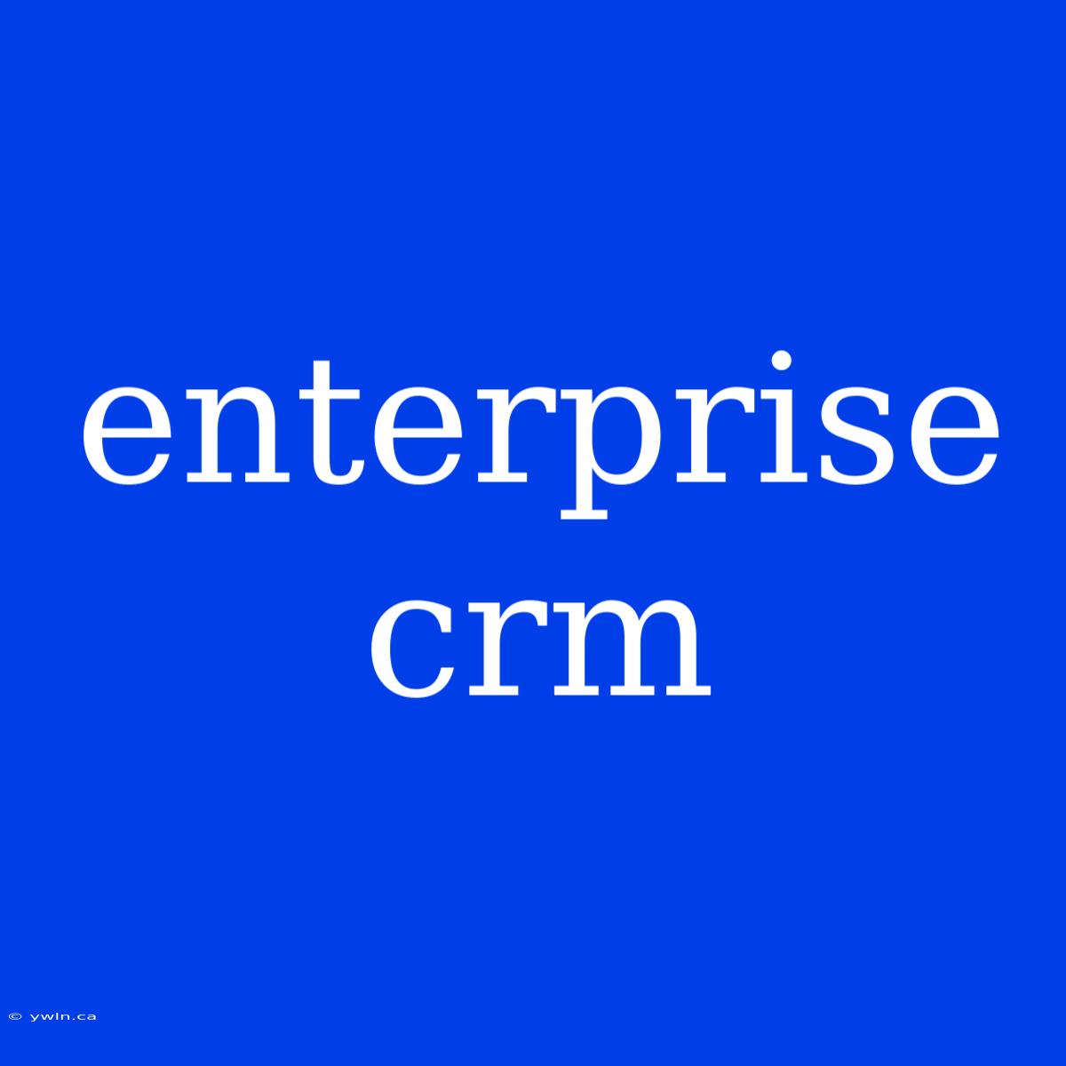 Enterprise Crm