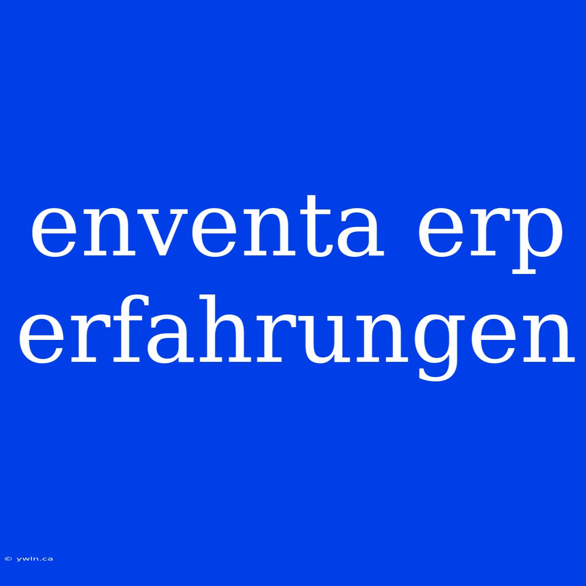 Enventa Erp Erfahrungen