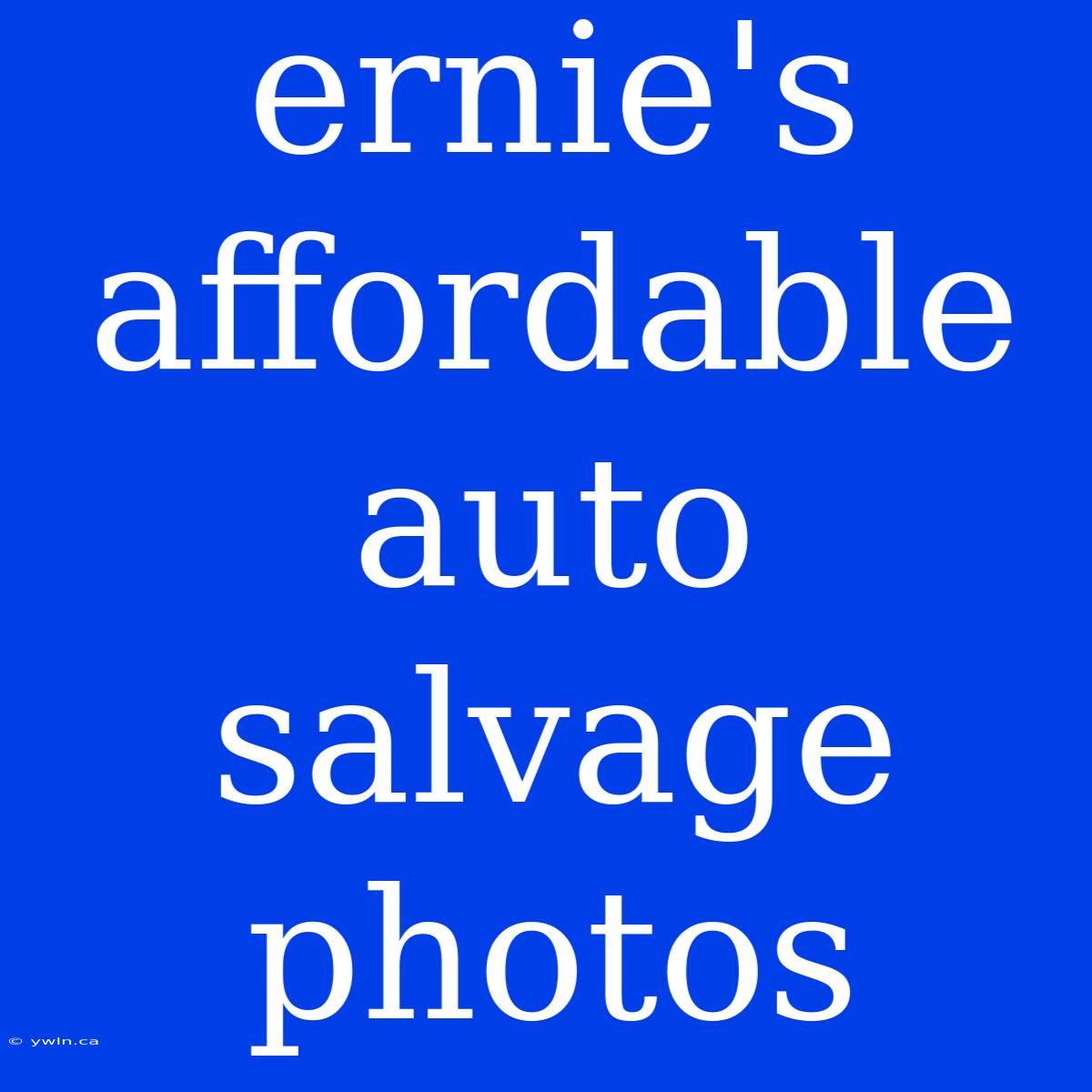 Ernie's Affordable Auto Salvage Photos