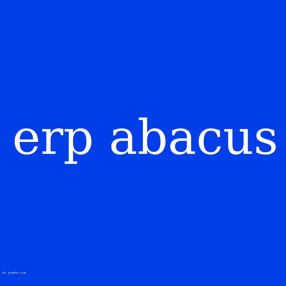 Erp Abacus