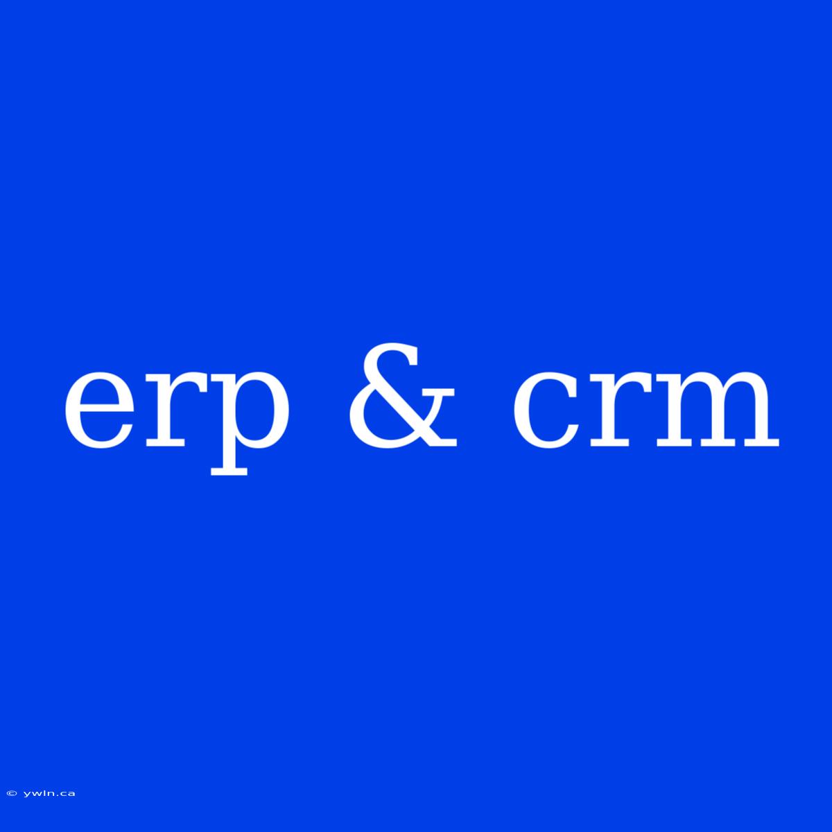 Erp & Crm