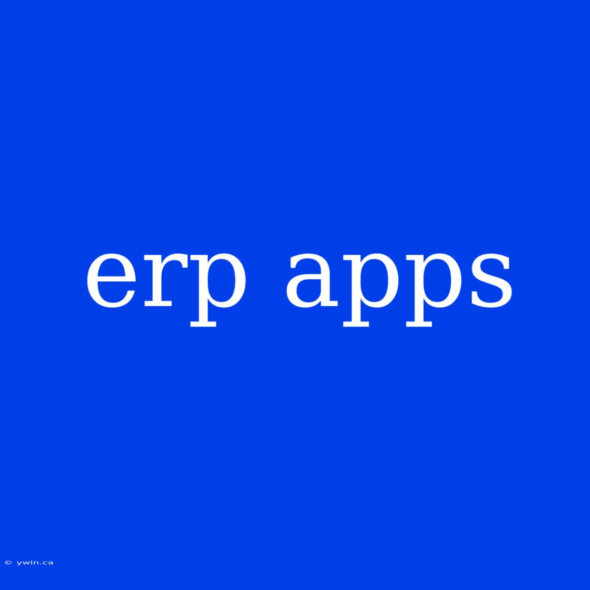 Erp Apps