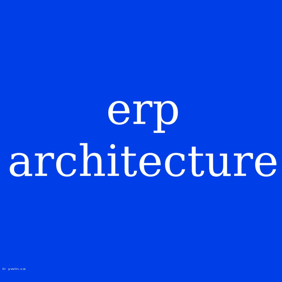 Erp Architecture