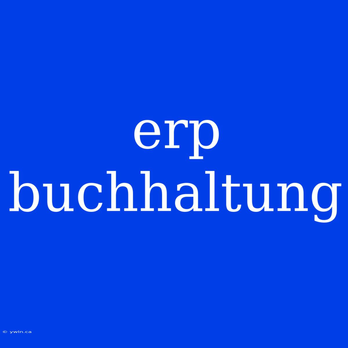 Erp Buchhaltung