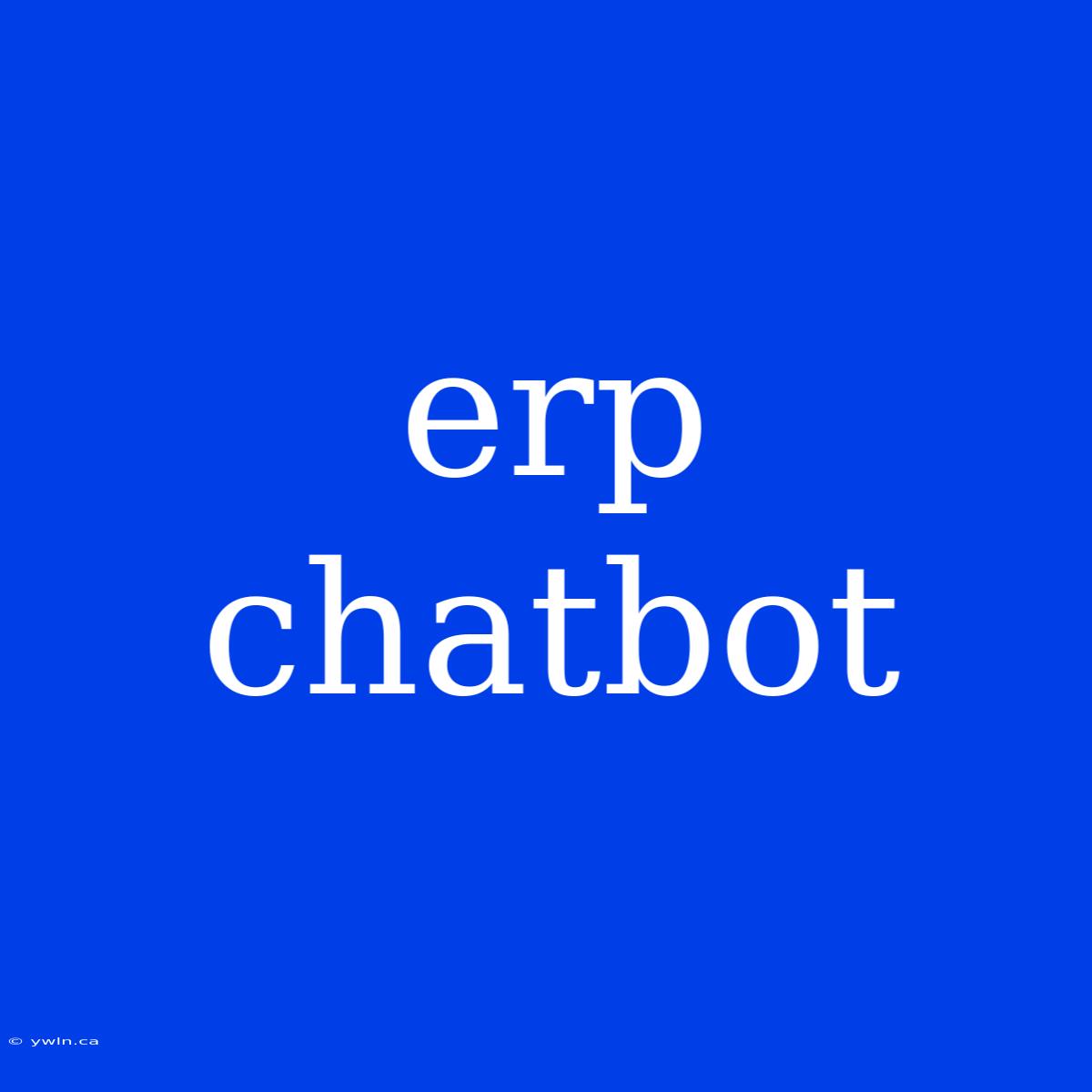 Erp Chatbot