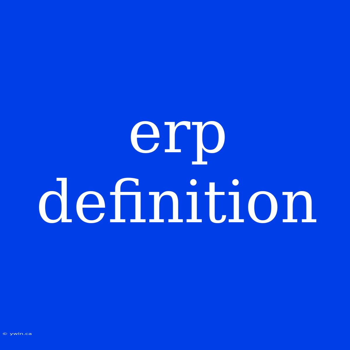 Erp Definition