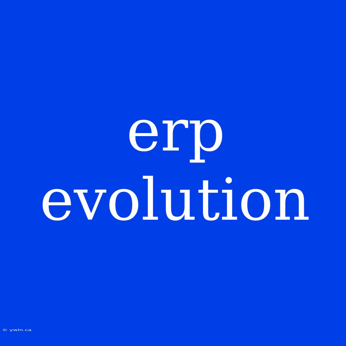 Erp Evolution