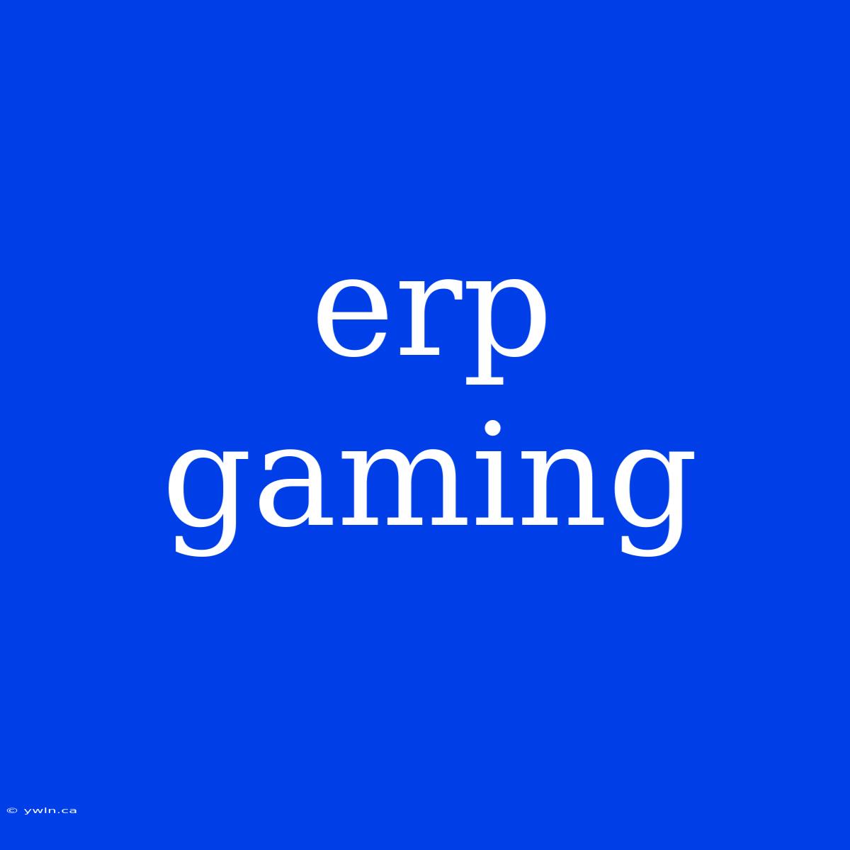 Erp Gaming