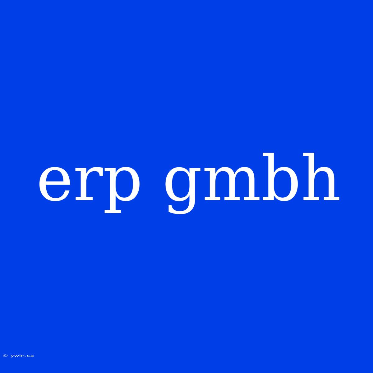 Erp Gmbh