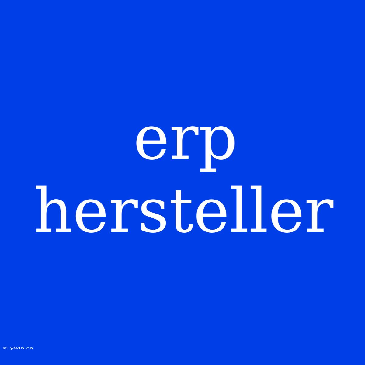 Erp Hersteller