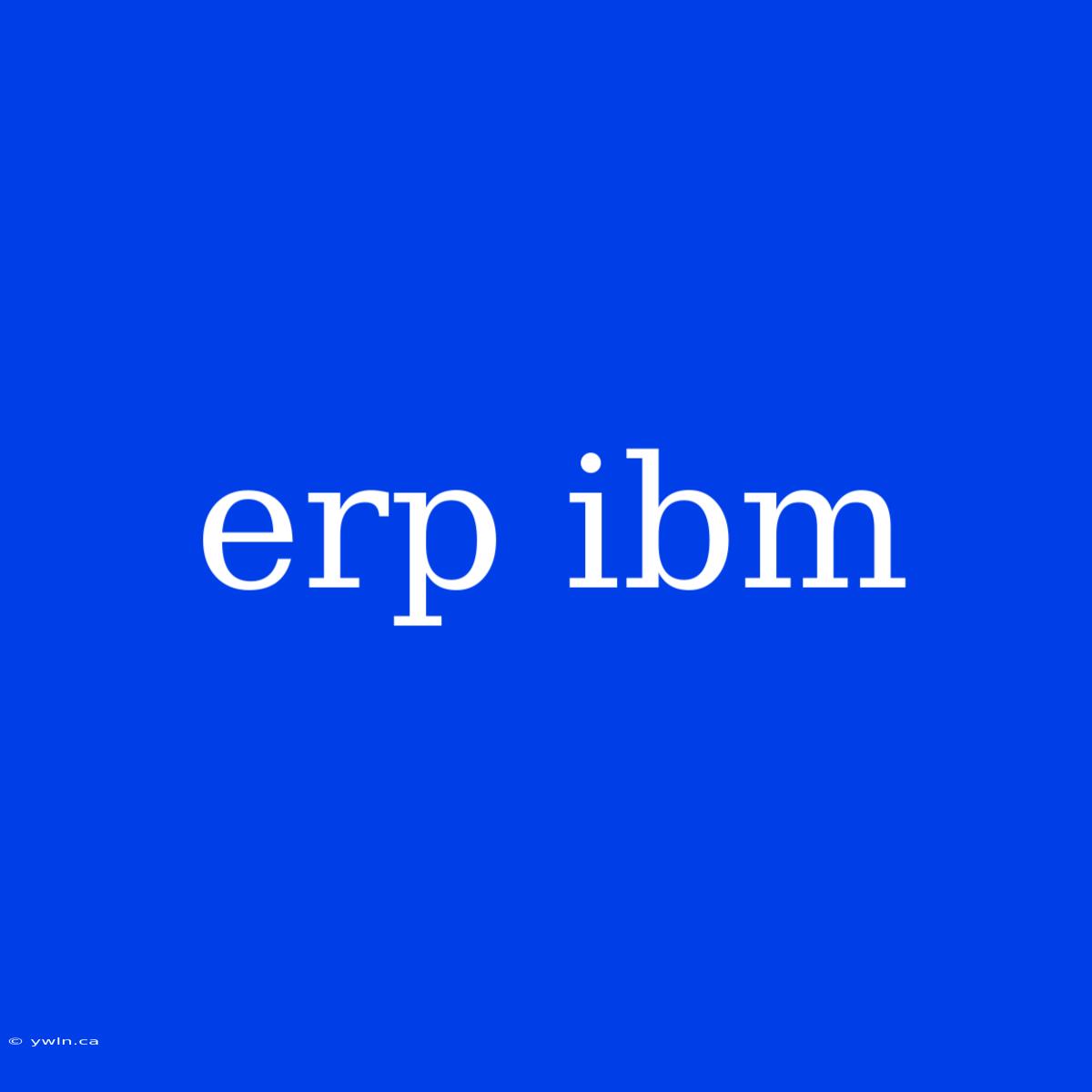 Erp Ibm