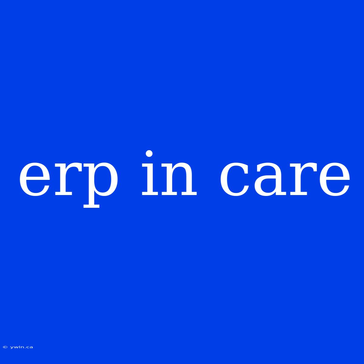 Erp In Care