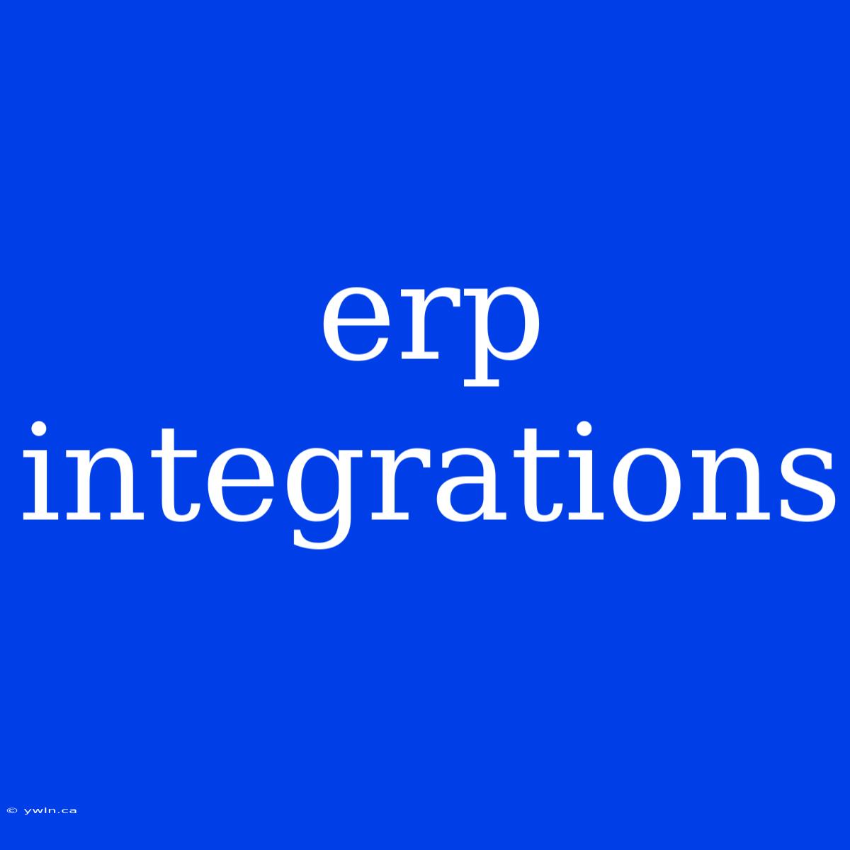 Erp Integrations