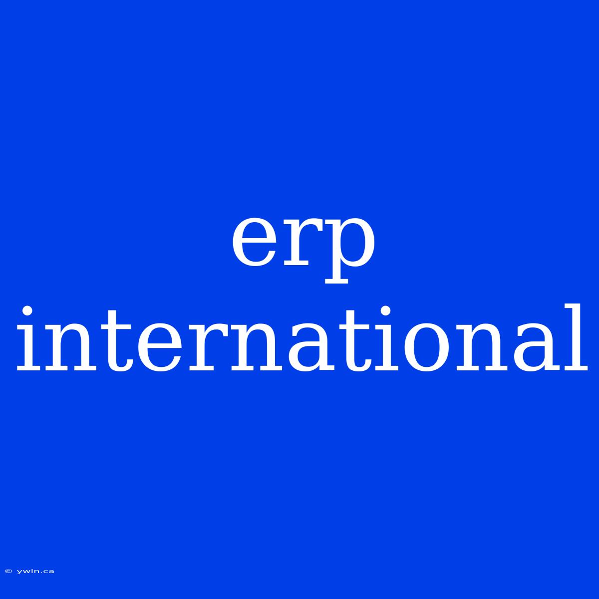 Erp International