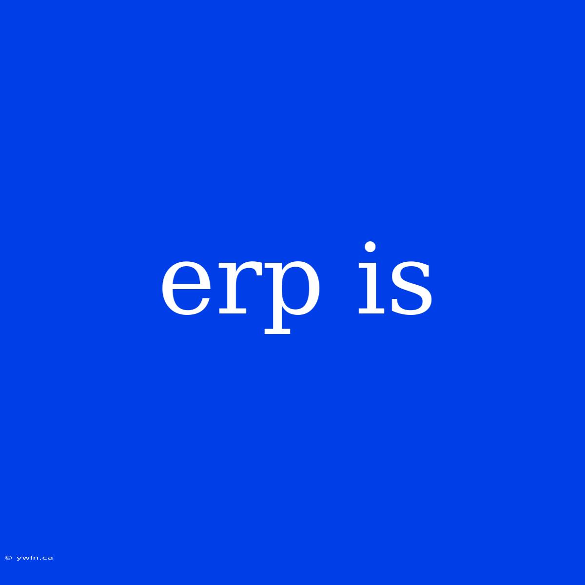 Erp Is