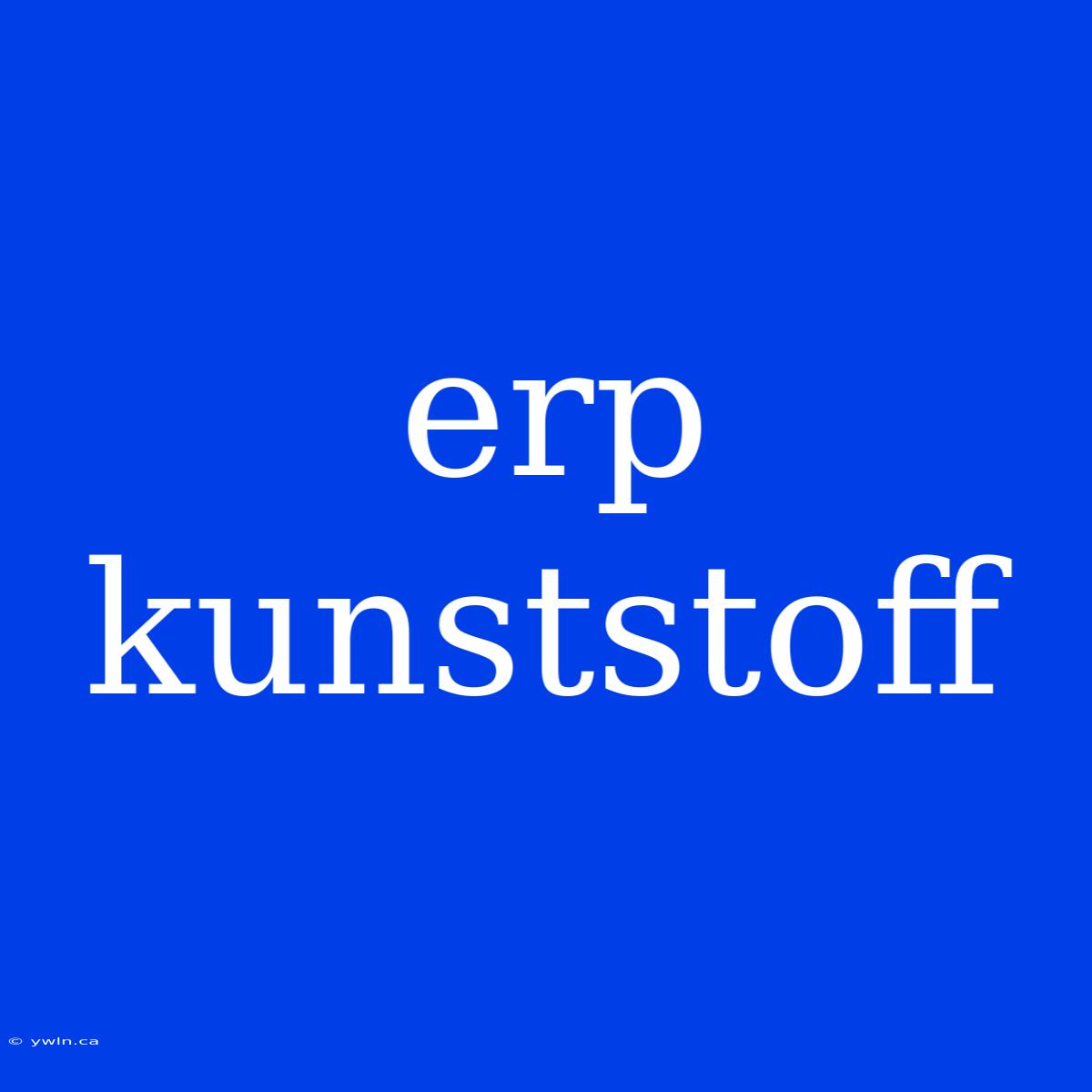 Erp Kunststoff