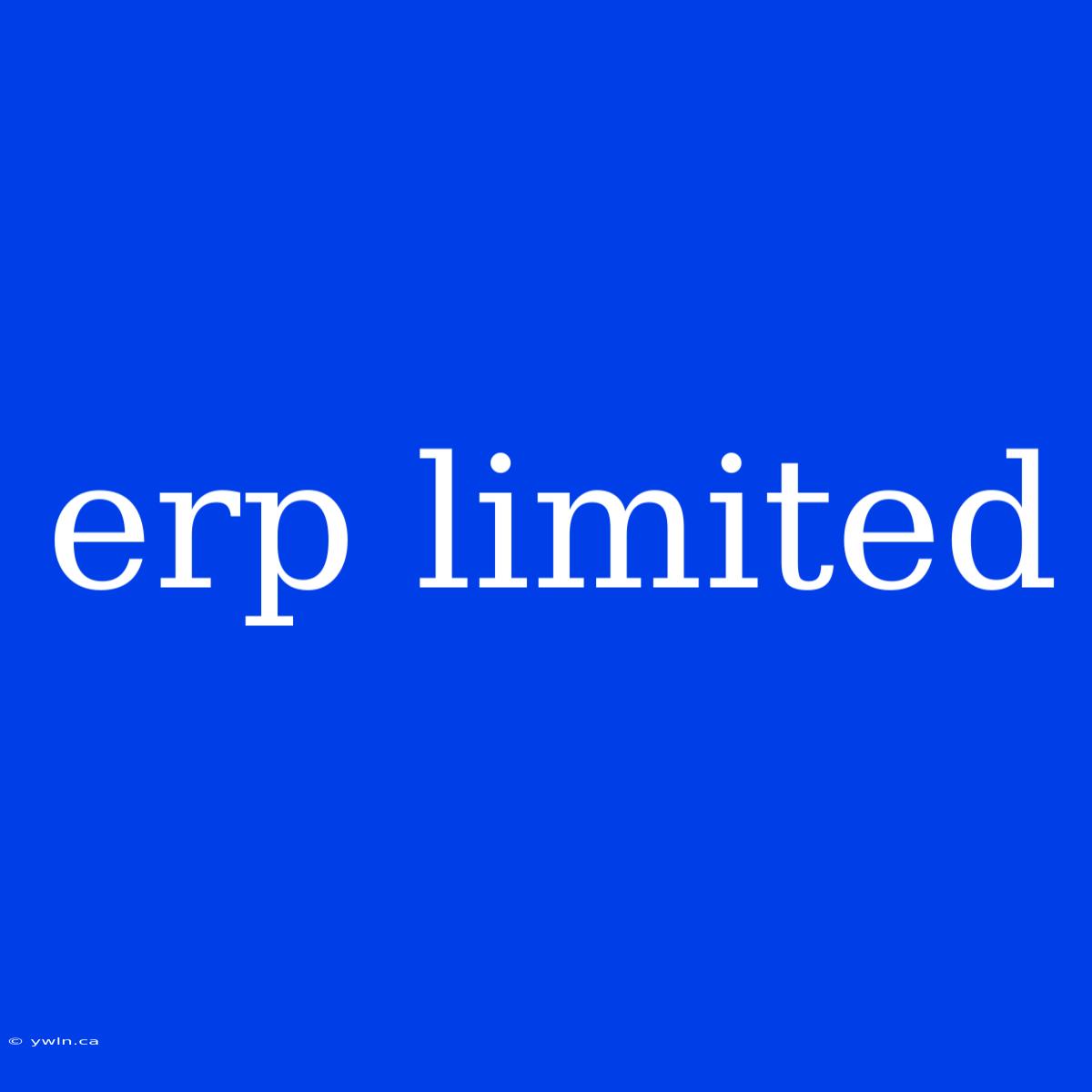 Erp Limited