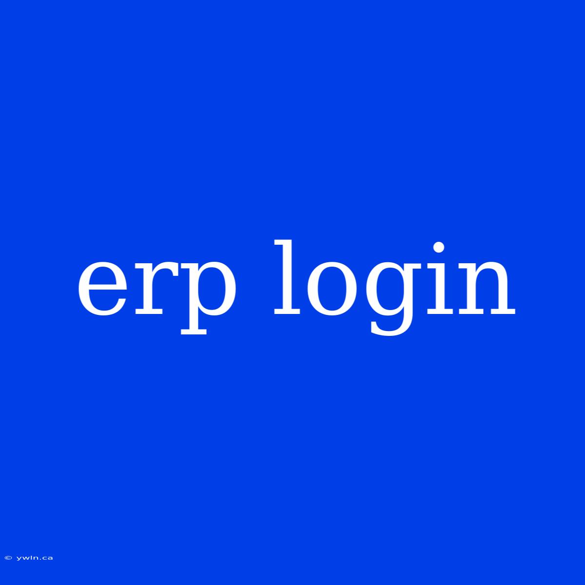 Erp Login