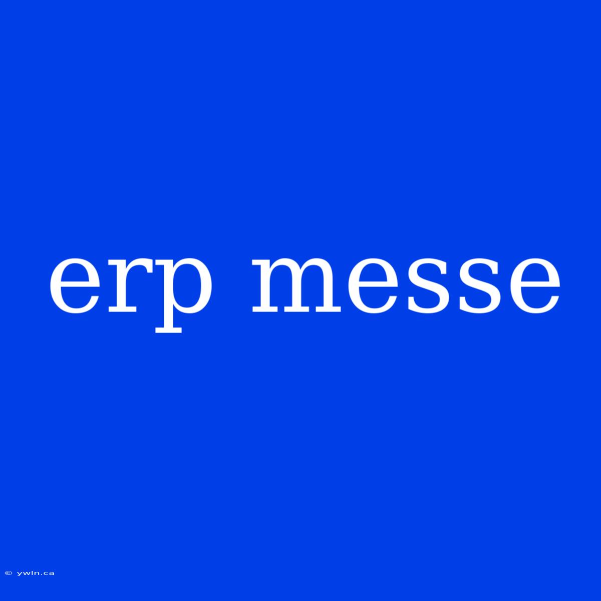 Erp Messe