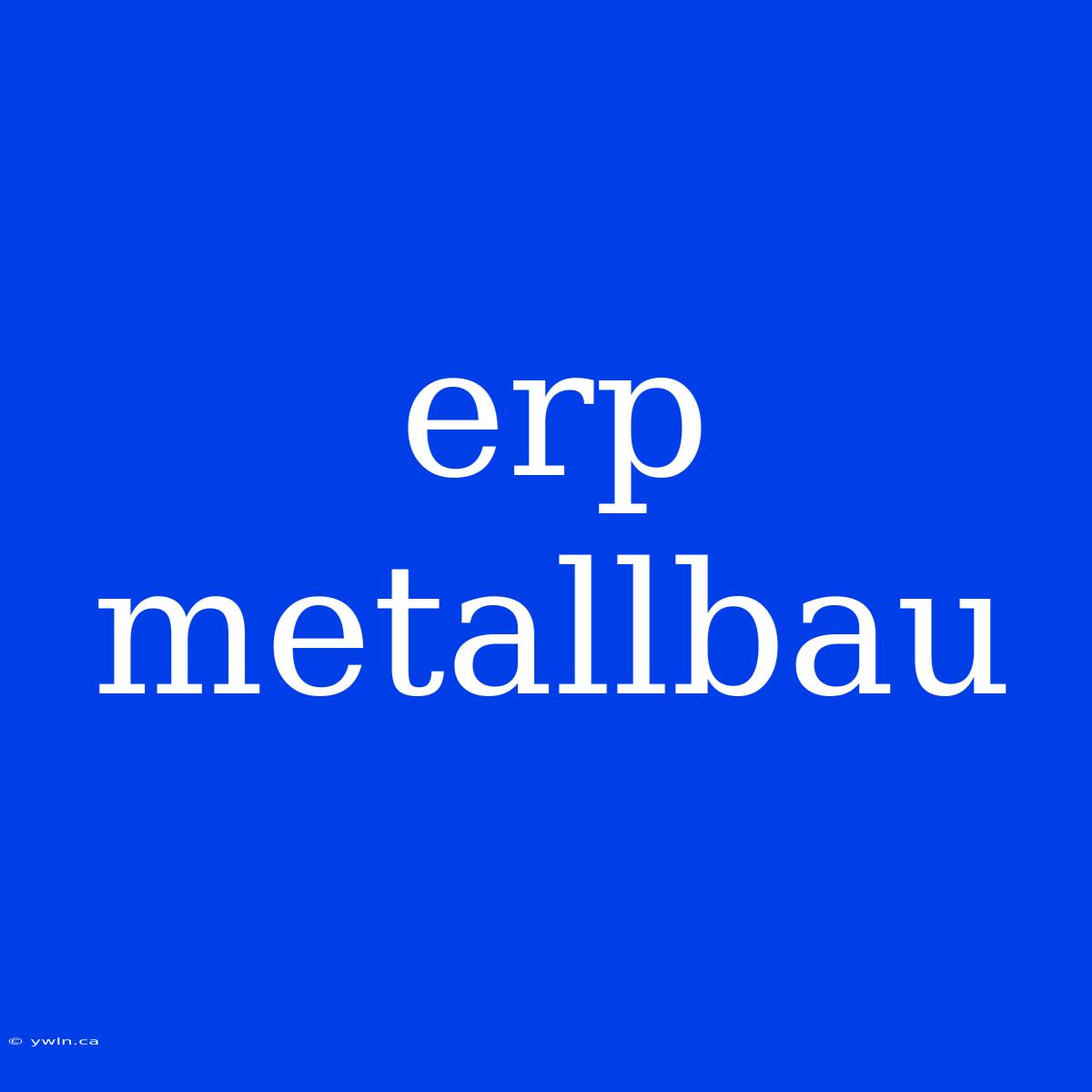 Erp Metallbau