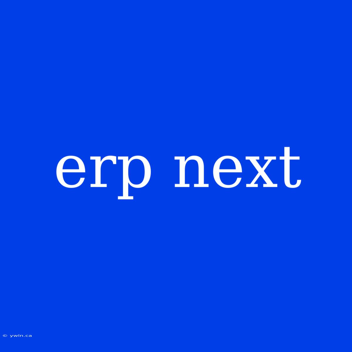 Erp Next